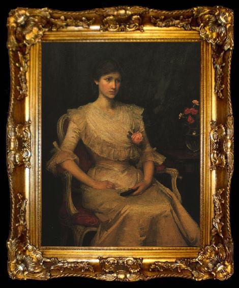framed  John William Waterhouse Portrait of Miss Margaret Henderson, ta009-2
